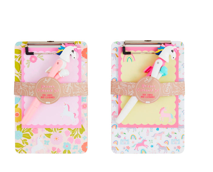 UNICORN PEN & CLIPBOARD SETS