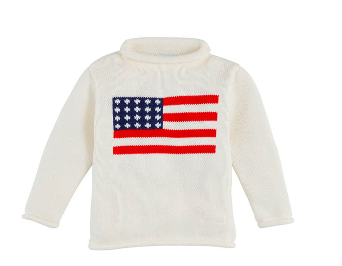 Kids Rollneck Knit Flag Sweater