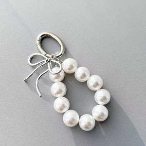 BAG CHARM-PEARL WRISTLET KEYCHAIN BAG CHARM