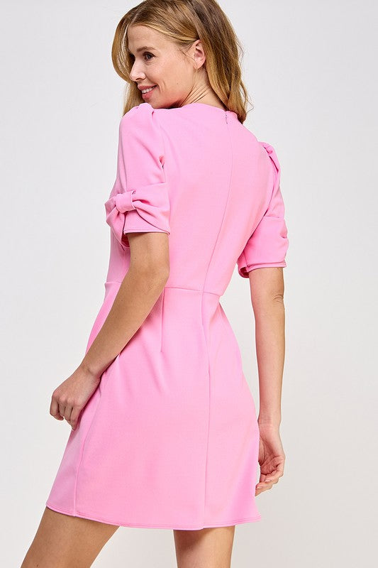 Pink coquette style dress Bow detail – Sofi Stella Women's & Children's Boutique