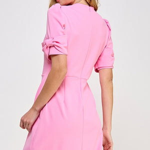 Pink coquette style dress Bow detail
