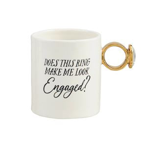 Engaged mug with Ring decor