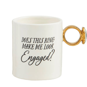 Engaged mug with Ring decor