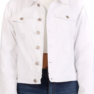 white front pocket denim jacket