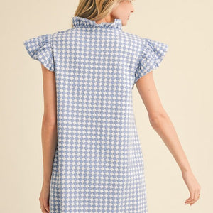 Blue checkered dress
