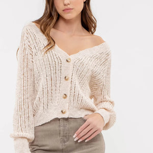 Oatmeal Relaxed Cardigan