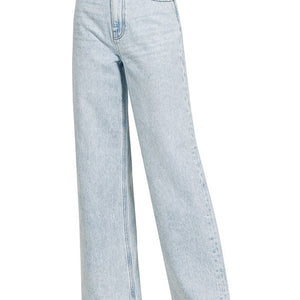 HIGH WAIST WIDE LEG STRAIGHT DENIM JEAN