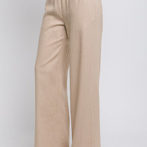 Khaki linen pant