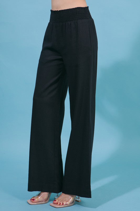 Black linen pant