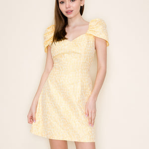 Butter puff sleeve dress