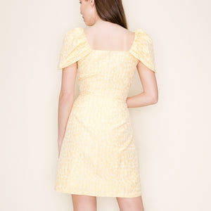 Butter puff sleeve dress
