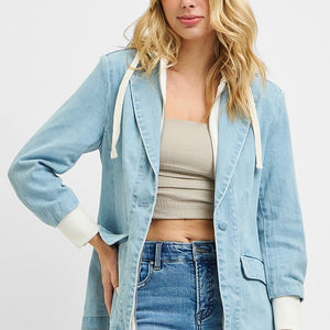 Blazer With Hoodie Jacket