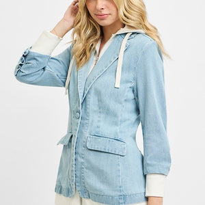 Blazer With Hoodie Jacket