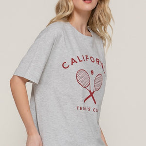 Short Slv Crew Neck Printed Oversized Tee