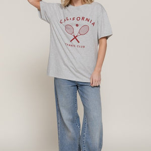 Short Slv Crew Neck Printed Oversized Tee