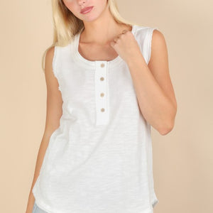 Solid Knit Sleeveless Comfy Top