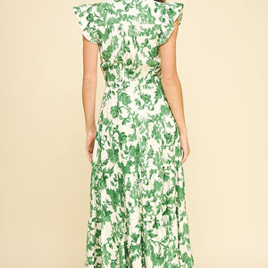 Floral Printed Tiered Maxi Dress