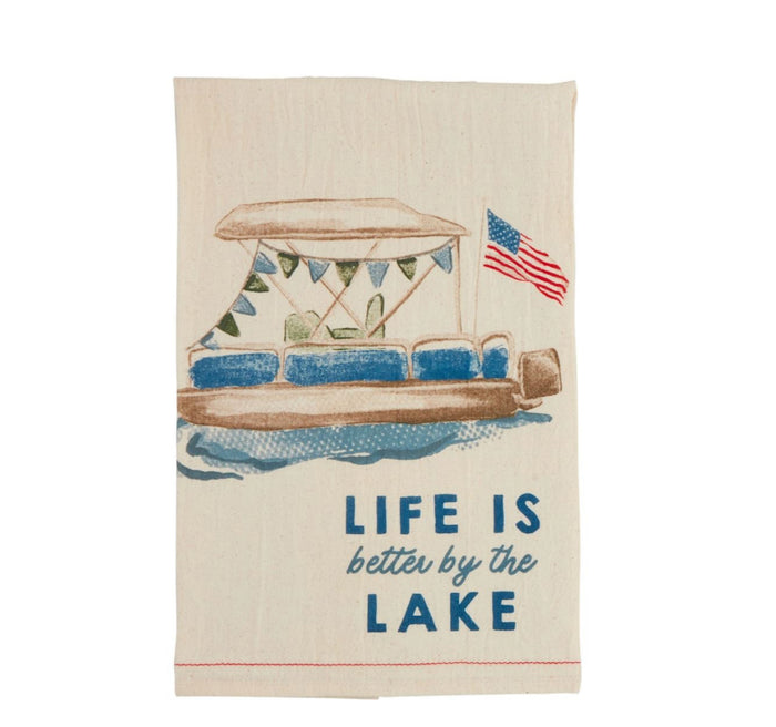 LIFE IS BETTER LAKE ICON TOWEL