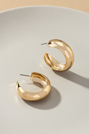 LARGE PUFFY GOLD HOOP