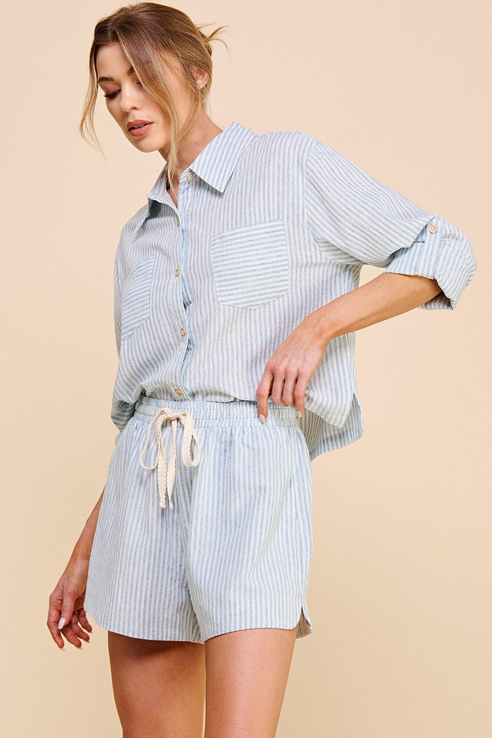 Blue stripe shirt