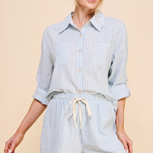 Blue stripe shirt