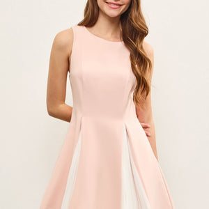 Pink Hidden pleated dress
