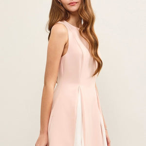 Pink Hidden pleated dress