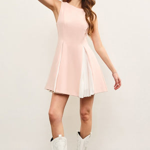 Pink Hidden pleated dress