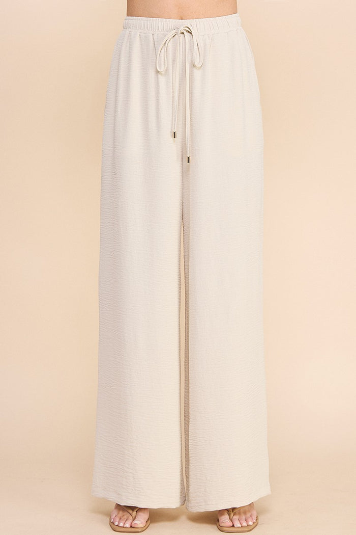 Oat drawstring pants