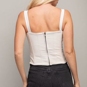 Square Neck Bustier Top