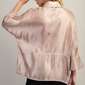 Lapel Collar Oversize Shirt