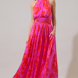 Lailah Floral Landy Halter Maxi Dress