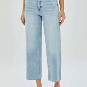 Light Wash Clean Stretch Wide Leg Denim
