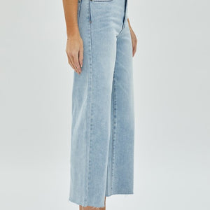 Light Wash Clean Stretch Wide Leg Denim