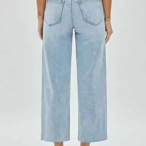 Light Wash Clean Stretch Wide Leg Denim