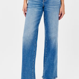 Medium Dark Low Rise Stretch 32in Inseam Dad Jean