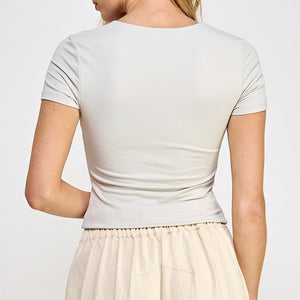 Square Neckline Tee, 2 colors