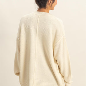 Charm Them All Button-front Oversized Cardigan