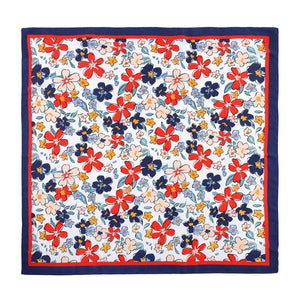 Navy Multi Color Flower Bandana