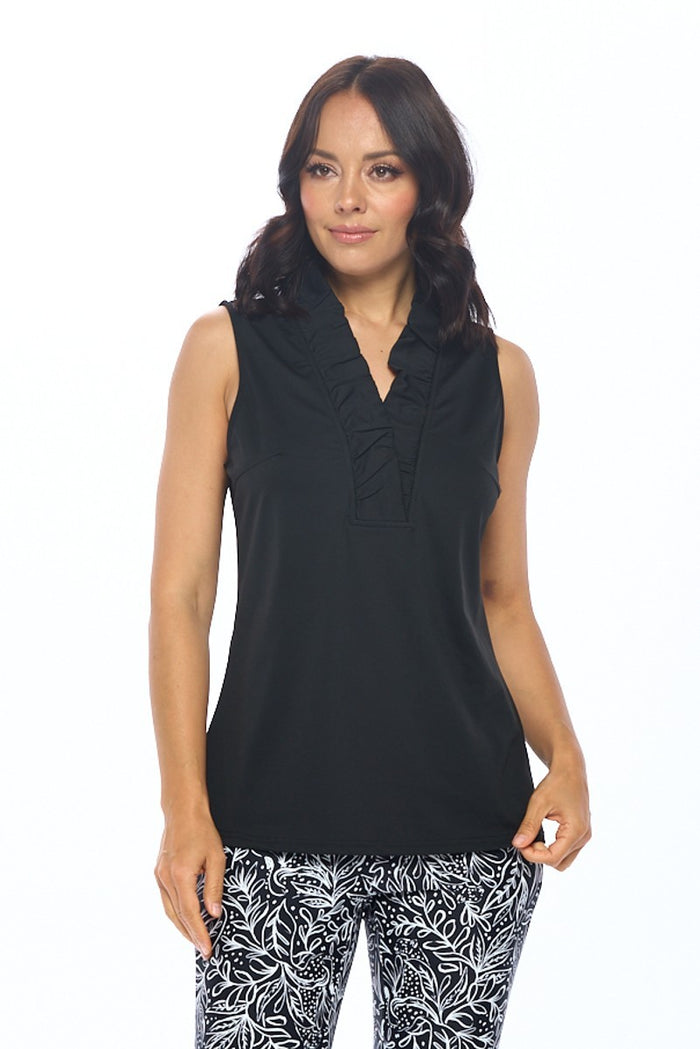 Sleeveless Ruffle top, 3 Colors
