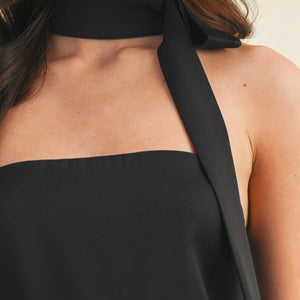 Choker Tie Mini Dress