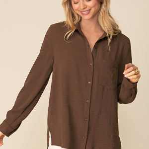 BEST SELLER! Brooklyn airflow button down top, 4 COLORS