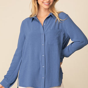 BEST SELLER! Brooklyn airflow button down top, 4 COLORS