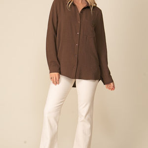 BEST SELLER! Brooklyn airflow button down top, 4 COLORS