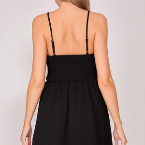 BLACK front bow airflow dress