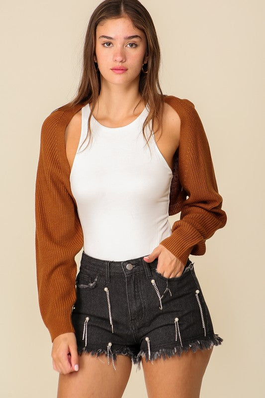 CAMEL knit bolero