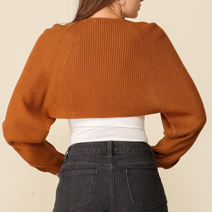 CAMEL knit bolero