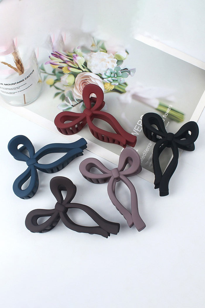 Matte Bow Hair Claw Clips