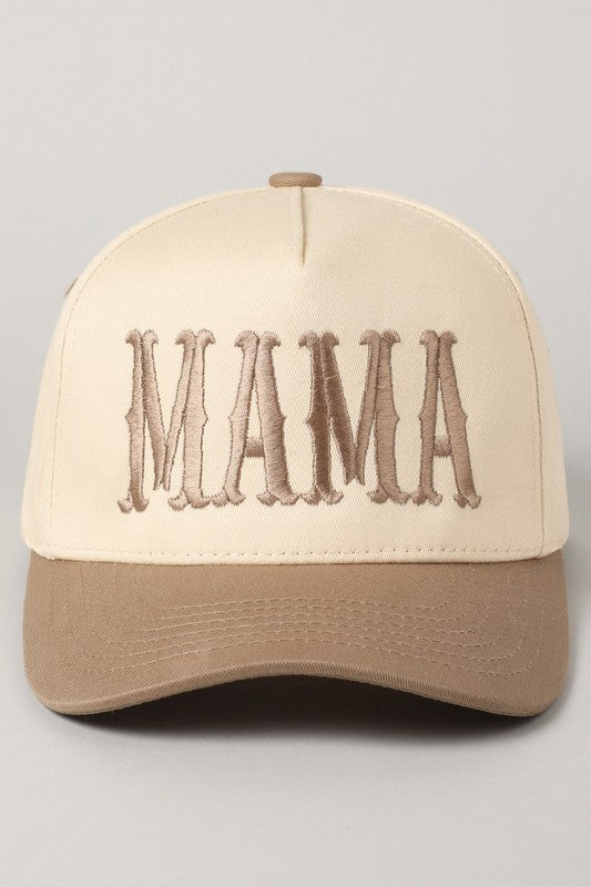 MAMA Typographic Design Embroidery Baseball Cap