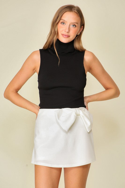 Turtle neck sweater knit top, 2 colors